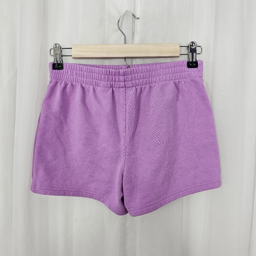Converse Girls Lilac Purple Terry Athletic Shorts Size Large